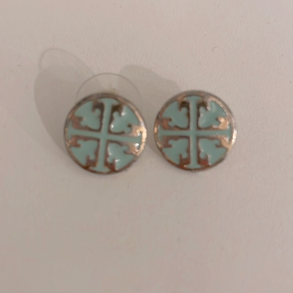 Blue/gold earrings! - Picture 2 of 2